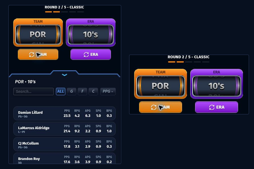 Actual Portland 2010s candidate offer and separate TEAM and ERA controls after a TEAM respin